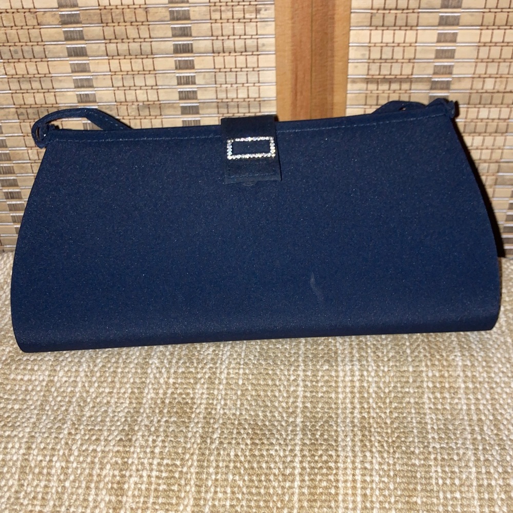 Vintage Szovanie Black Clutch/Bag with Rhinestone Accent